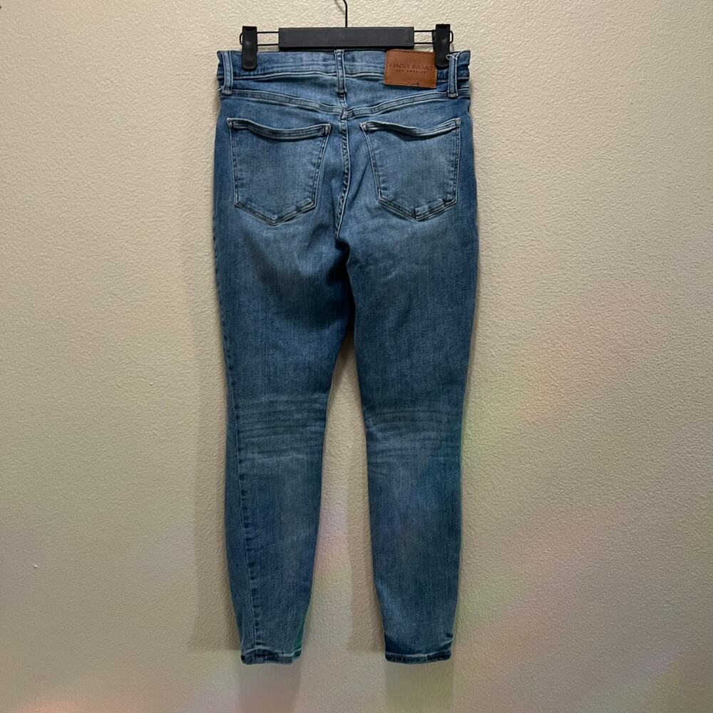 Lucky Brand Los Angeles Mid Rise Ava Skinny Jeans Blue Cotton Denim Sz 6/28 - Picture 3 of 8